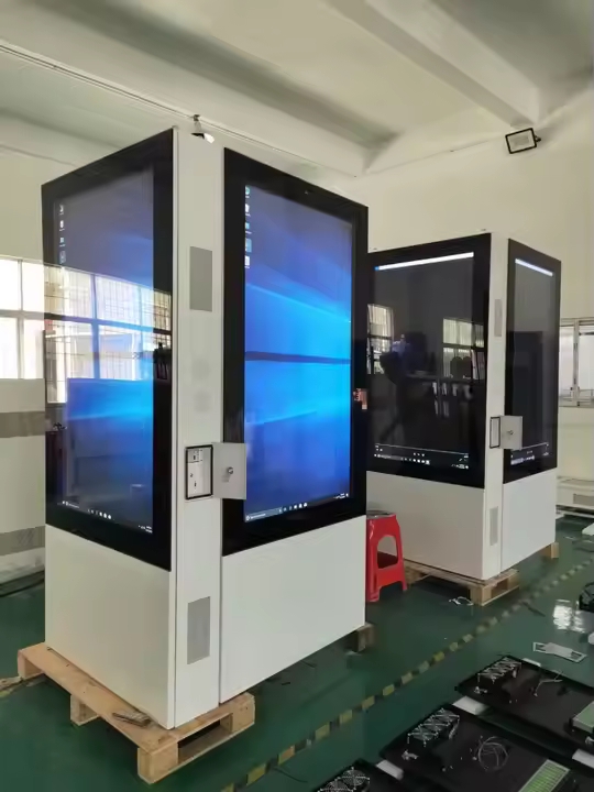 49 55 65 inch ngoài trời Ag AR Glass 4K Double Sided Signage với 4G