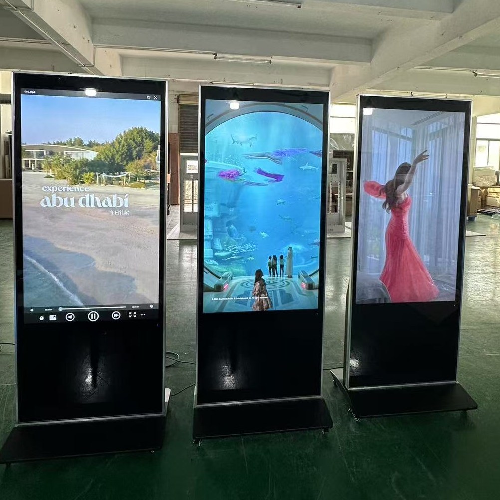 55 inch sàn trong nhà cầu thủ quảng cáo đứng